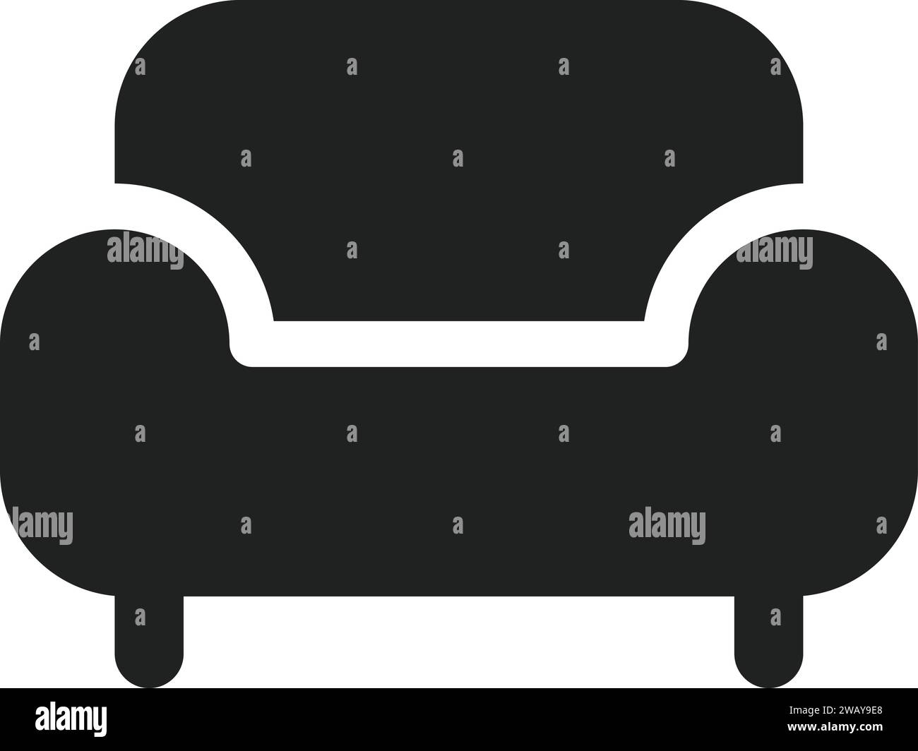 Sofa Symbol Illustration Symbol isoliert Stock Vektor