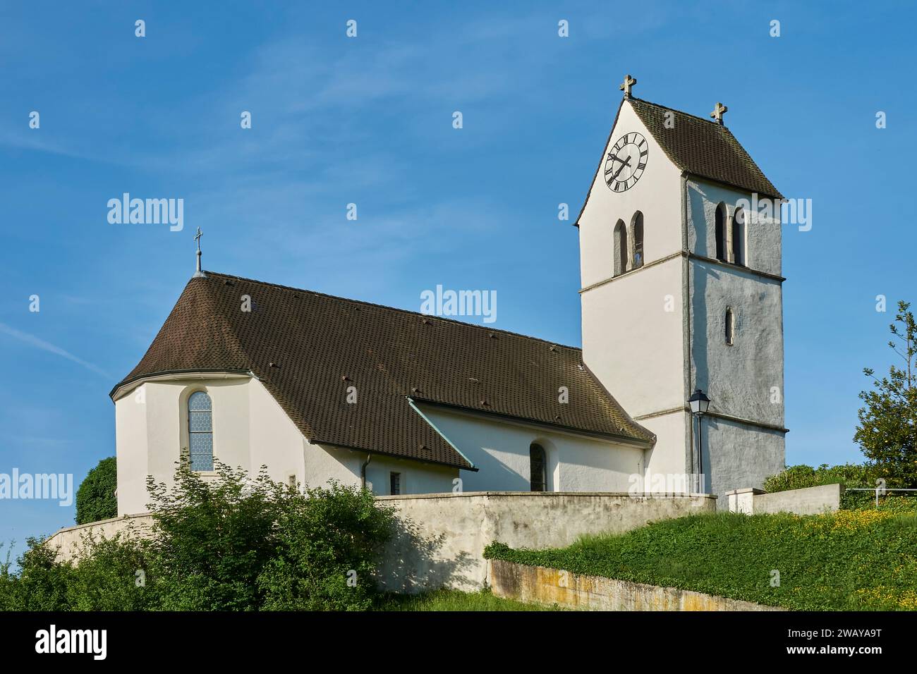 Schweiz, Baselland, Baselbiet, Kanton Baselland, Laufental, Blauen, Blauen Dorf, Blauen BL, römisch-katholische Kirche St. Martin Stockfoto