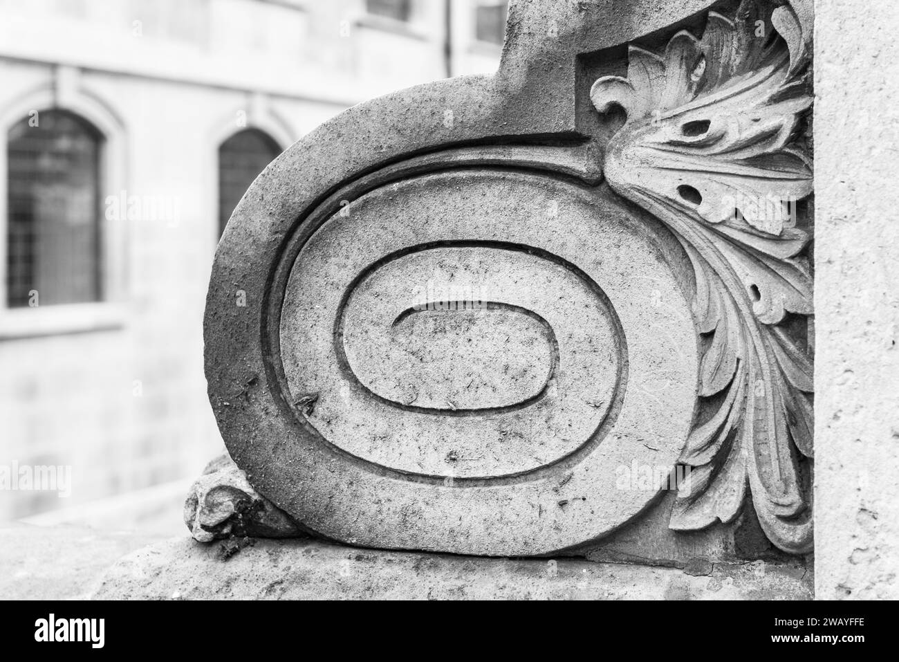 Eckblock der Mauer der St. Andrew Church, Holborn, London Stockfoto