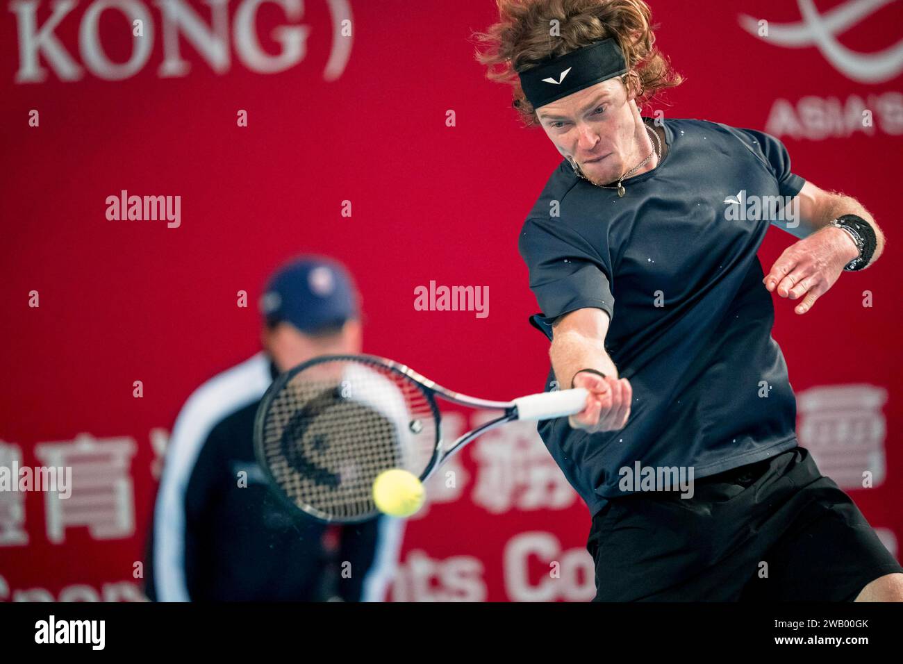 Hongkong, China. Januar 2024. Andrey Rublev aus Russland wurde im