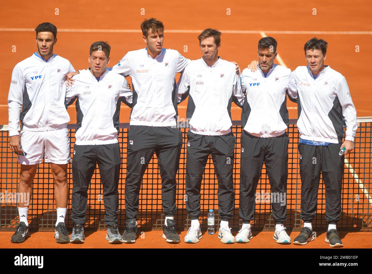 Argentinien Tennis Nationalmannschaft: Guillermo Coria (Mannschaftskapitän): Cerundolo, Baez, Etcheverry, Molteni, Gonzalez. Davis Cup 2023. Stockfoto