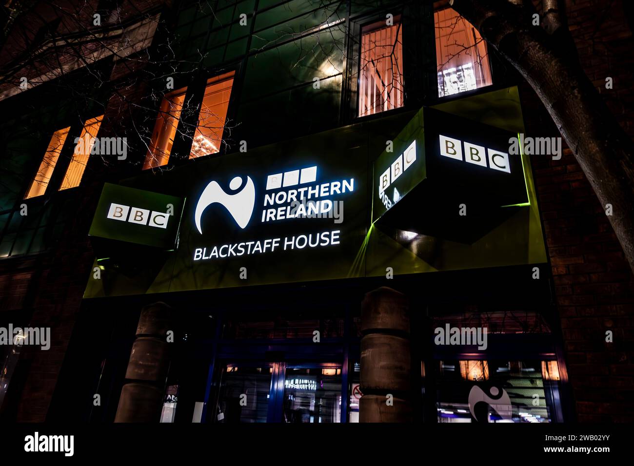 BBC Northern Ireland, Blackstaff House, Belfast, Nordirland. Stockfoto