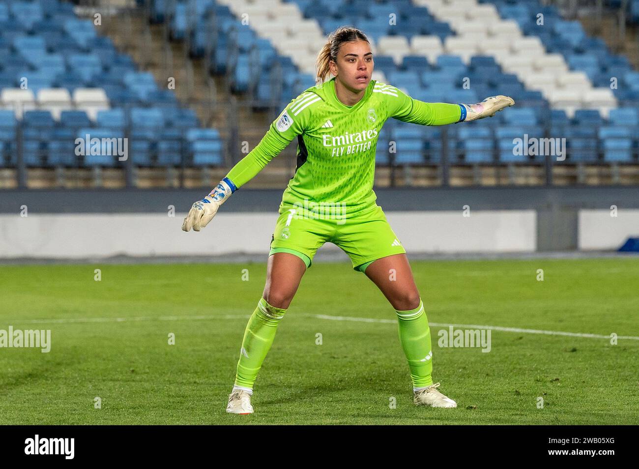 Madrid, Madrid, Spanien. Januar 2024. LigaF Frauen Champions Fußball Spiel - Real Madrid 2 - Madrid CFF (01.07.2024).1 MISA RODRIGUEZ (Kreditbild: © Oscar Manuel Sanchez/ZUMA Press Wire) NUR ZUR REDAKTIONELLEN VERWENDUNG! Nicht für kommerzielle ZWECKE! Stockfoto