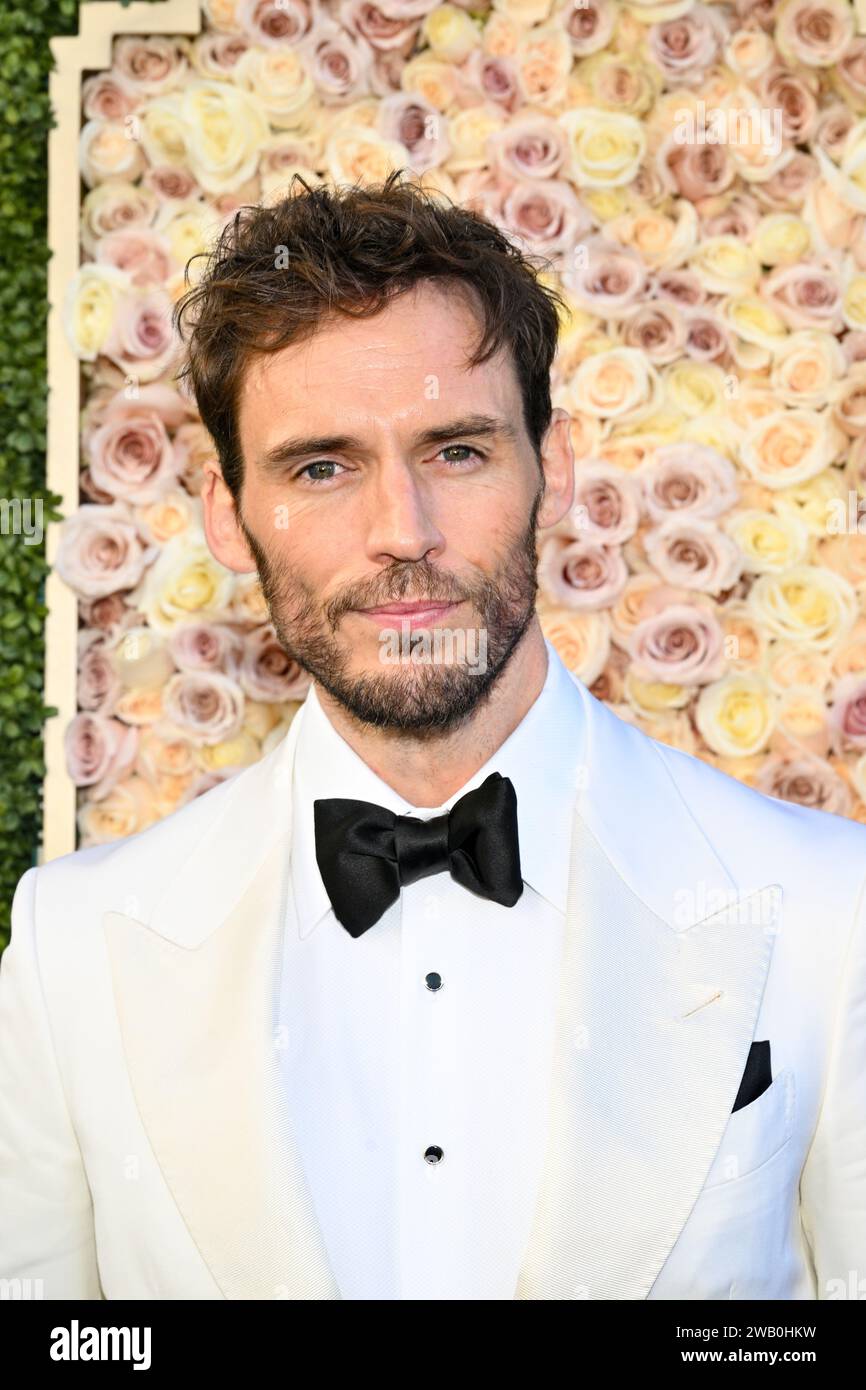 Sam Claflin bei den 81. Golden Globe Awards im Beverly Hilton Hotel am 7. Januar 2024 in Beverly Hills, Kalifornien. Stockfoto