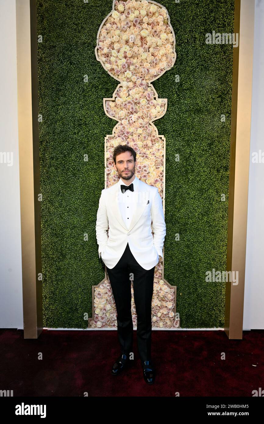Sam Claflin bei den 81. Golden Globe Awards im Beverly Hilton Hotel am 7. Januar 2024 in Beverly Hills, Kalifornien. Stockfoto