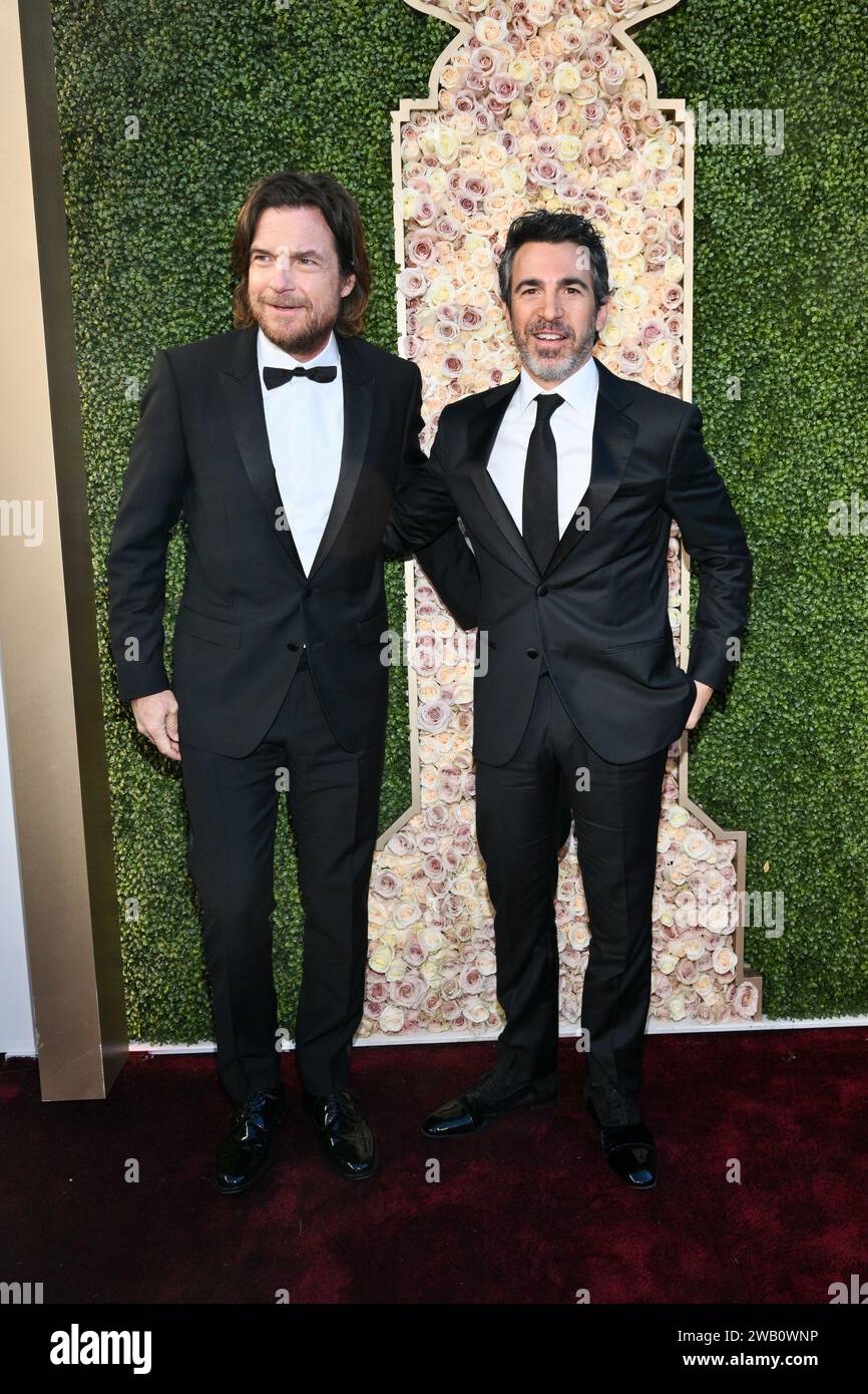 Beverly Hills, Usa. Januar 2024. Jason Bateman und Chris Messina bei den 81. Golden Globe Awards im Beverly Hilton Hotel am 7. Januar 2024 in Beverly Hills, Kalifornien. Quelle: PMC/Alamy Live News Stockfoto