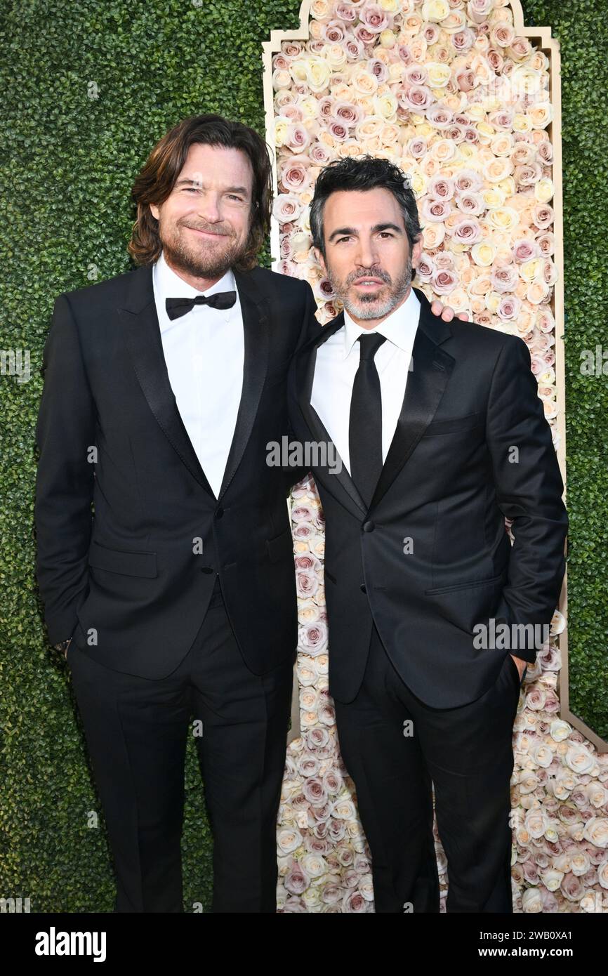 Beverly Hills, Usa. Januar 2024. Jason Bateman und Chris Messina bei den 81. Golden Globe Awards im Beverly Hilton Hotel am 7. Januar 2024 in Beverly Hills, Kalifornien. Quelle: PMC/Alamy Live News Stockfoto