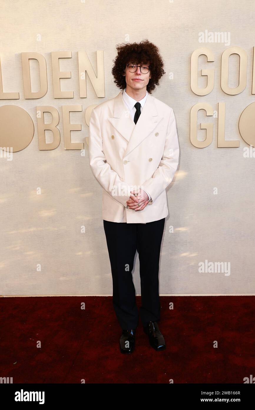 Beverly Hills, Usa. Januar 2024. Reece Feldman bei den 81. Golden Globe Awards am 7. Januar 2024 im Beverly Hilton Hotel in Beverly Hills, Kalifornien. Quelle: PMC/Alamy Live News Stockfoto