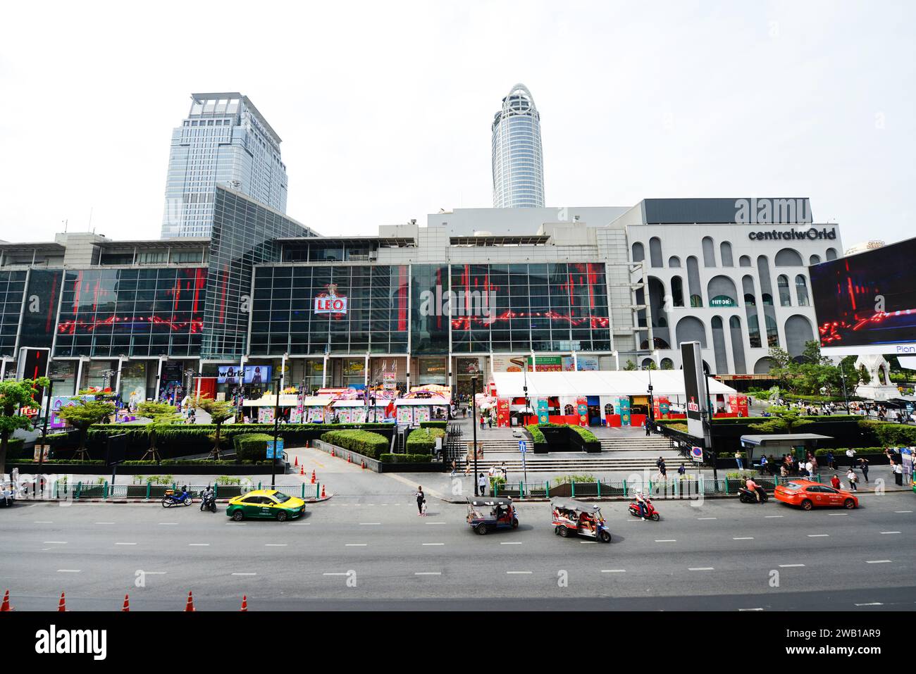 Das Einkaufszentrum Cental World auf der Rama I rd. In Bangkok, Thailand. Stockfoto