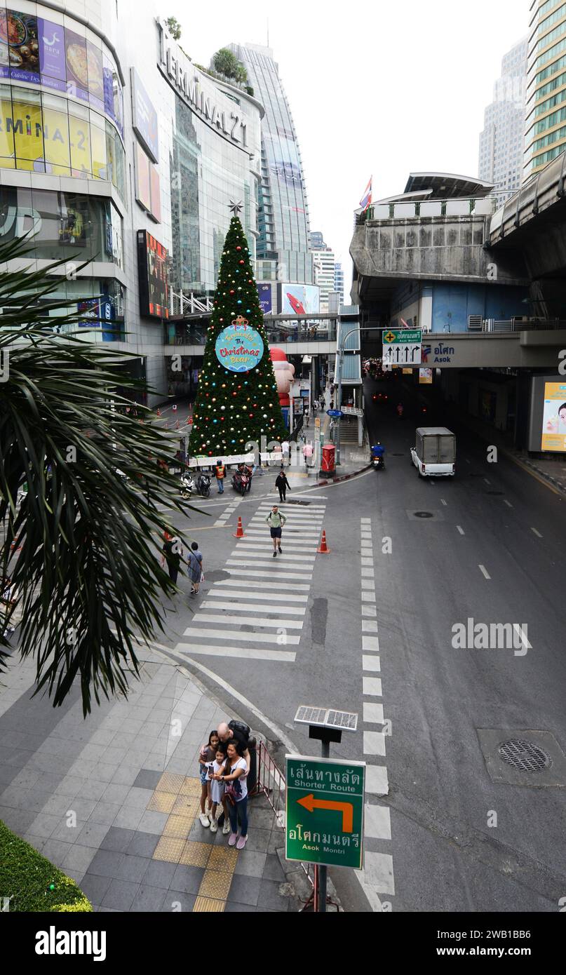 Terminal 21 Einkaufszentrum an der Sukhumvit Road in Bangkok, Thailand. Stockfoto