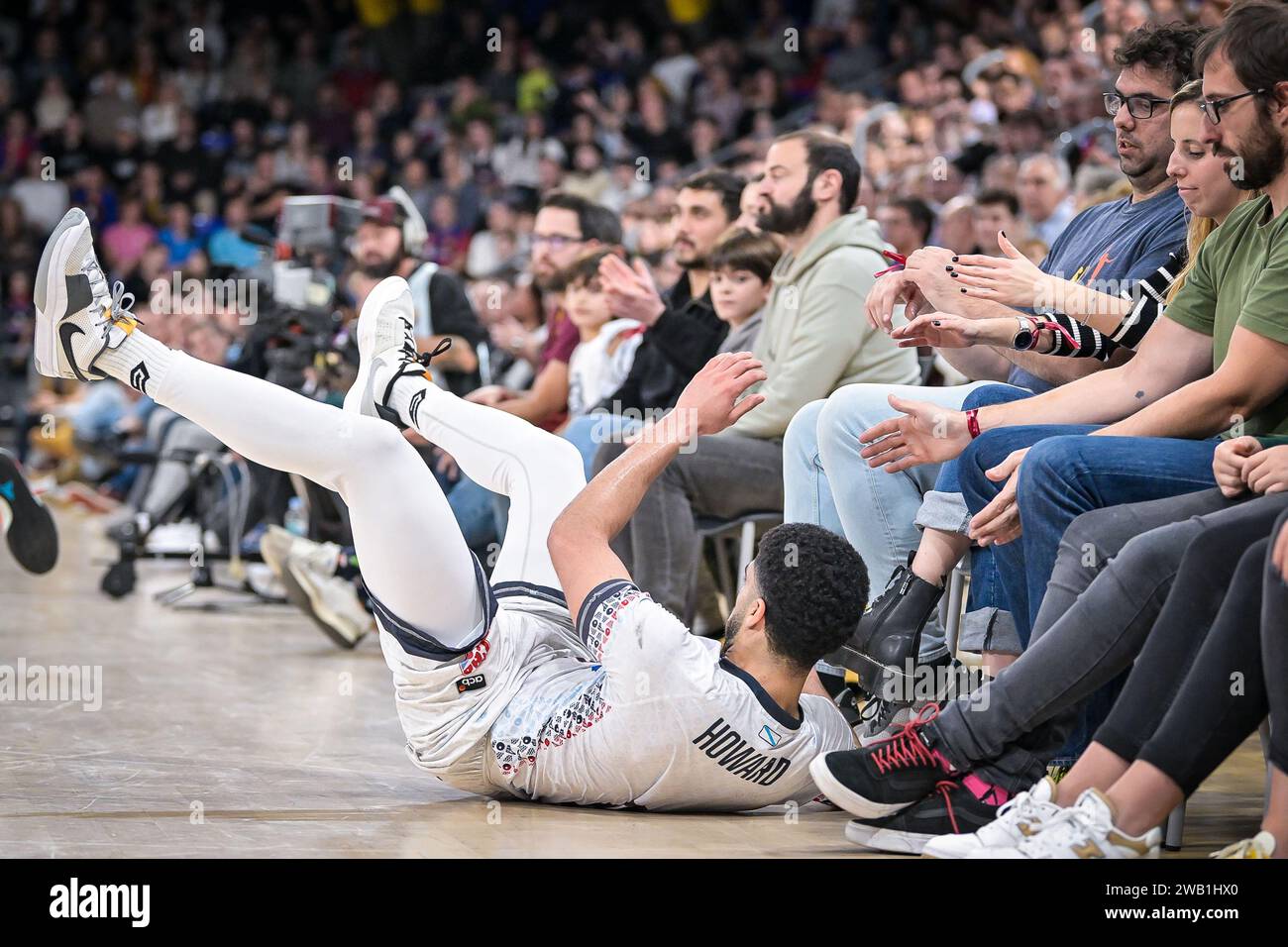 Barcelona, Spanien. Januar 2024. Jordan Howard (Monbus Obradoiro) während eines Liga ACB-Spiels zwischen Barca und Monbus Obradorio am 7. Januar 2024 in Palau Blaugrana in Barcelona. (Foto/Felipe Mondino) Credit: Unabhängige Fotoagentur/Alamy Live News Stockfoto