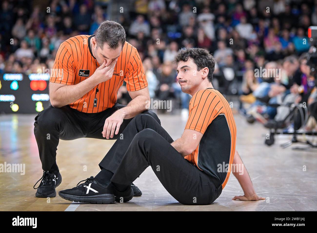 Barcelona, Spanien. Januar 2024. Liga ACB Spiel zwischen Barca und Monbus Obradorio am 7. Januar 2024 in Barcelona. (Foto/Felipe Mondino) Credit: Unabhängige Fotoagentur/Alamy Live News Stockfoto