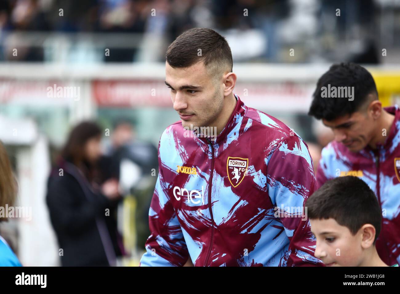 Alessandro Buongiorno von Torino FC wurde während des Spiels zwischen Turin FC und SSC Napoli im Rahmen der italienischen Serie A im Stadio Olimpico Grande Torino gesehen. Endpunktzahl; Turin FC 3-0 SSC Napoli (Foto: Nderim Kaceli / SOPA Images/SIPA USA) Stockfoto