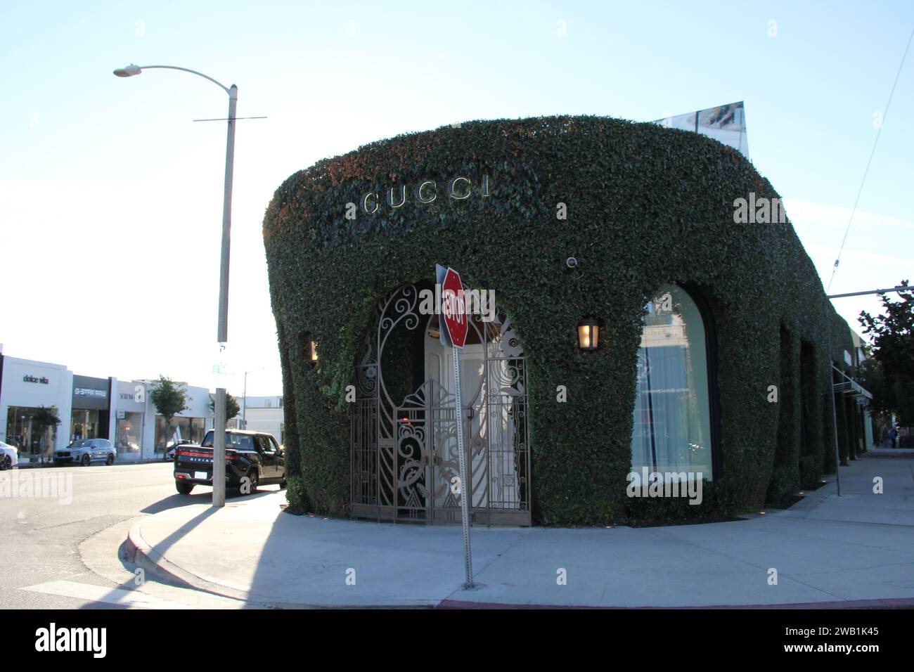 Gucci Store West Hollywood Los Angeles CA Ivy verdeckte Charm Stock Footage Stockfoto