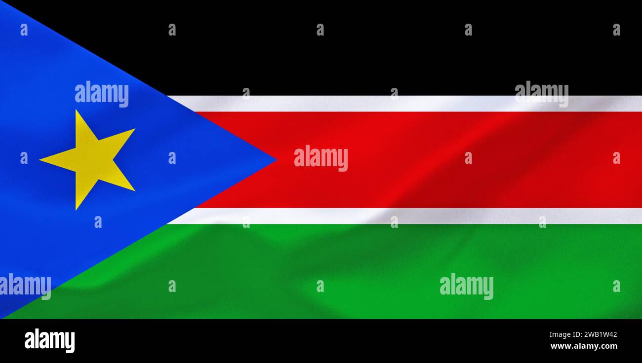 Die Flagge des Südsudan, Nordafrika, Studio Stockfoto