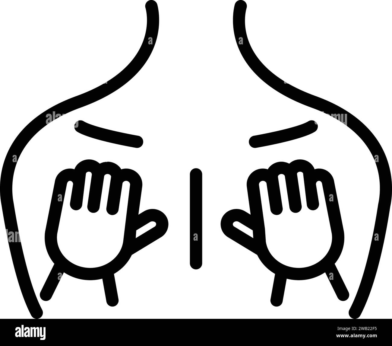 Symbol für Massage, Entspannung Stock Vektor