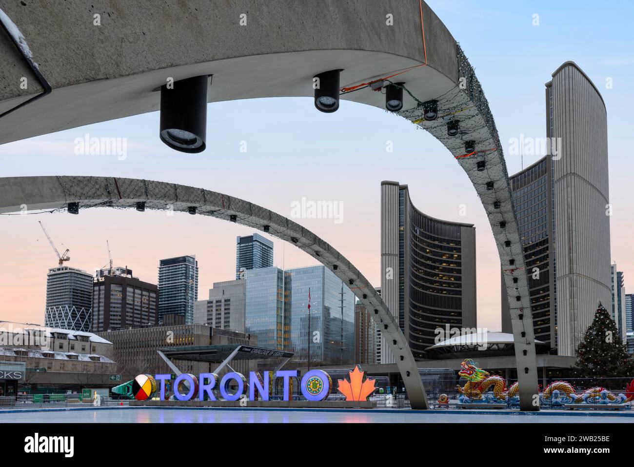 Nathan Phillips Square, Toronto, Ontario, Kanada Stockfoto