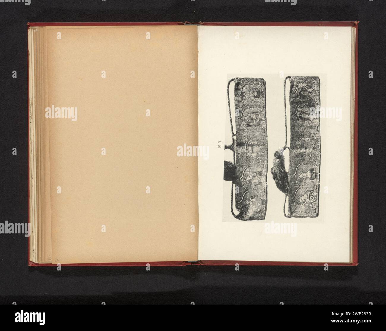 Zwei Reifen aus Textil mit Bildern von Heiligen, anonym, ca. 1880 - in oder vor 1881 photomechanischen Druck Barcelona Papier Kollotype Textilgewebe, Tuch. heilige Stockfoto