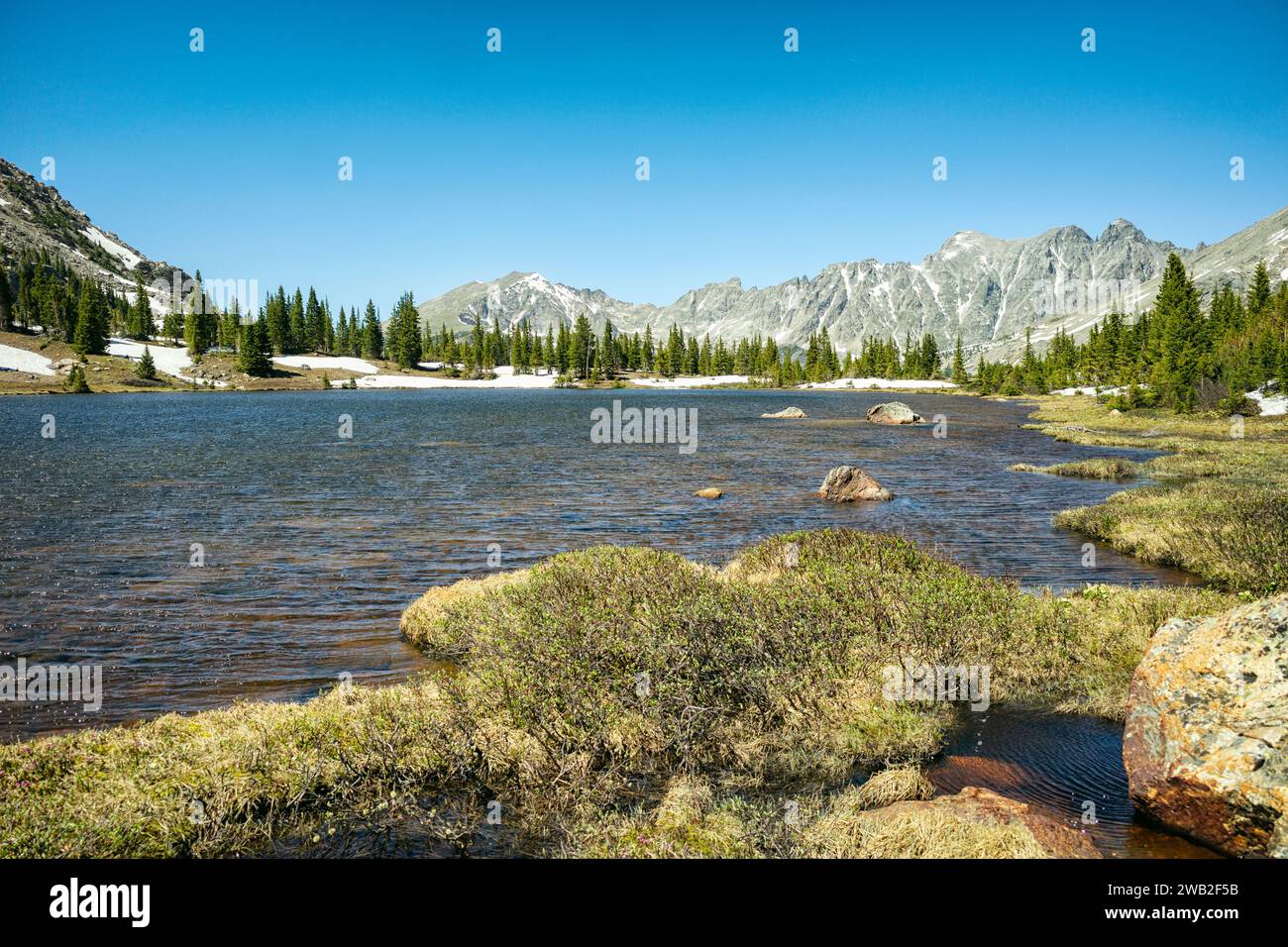 Das Ufer des Caribou Lake in Colorado Stockfoto