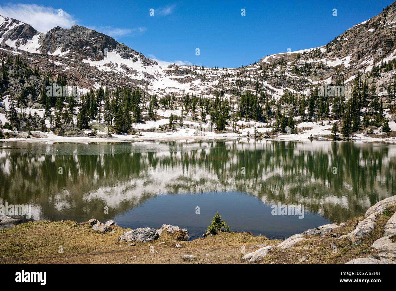 Columbine Lake in der Indian Peaks Wilderness, Colorado Stockfoto