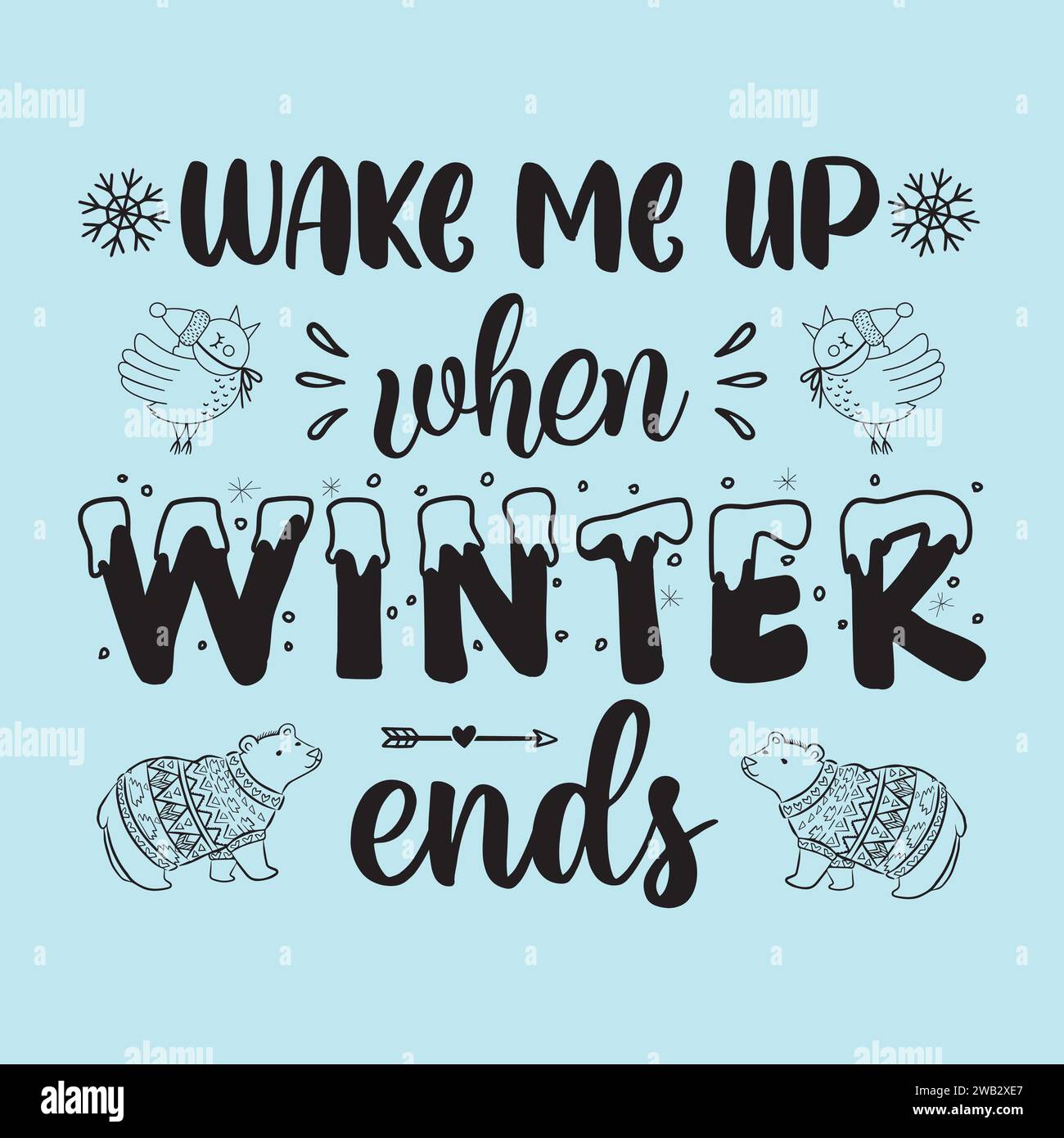 Winter-SVG-Design Stock Vektor