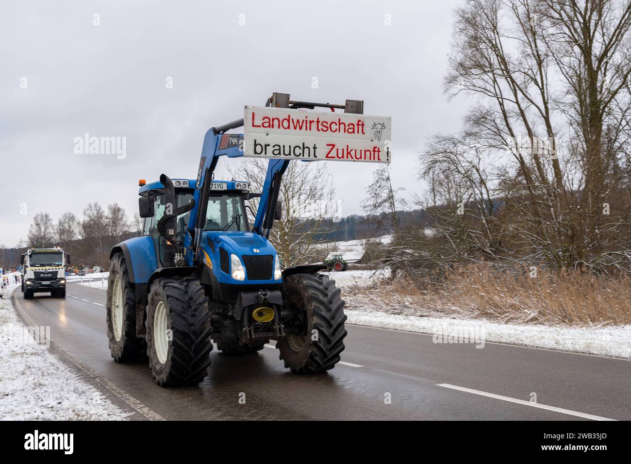 Zusmarshausen, Bayern, Deutschland - 8. Januar 2024: Aktionswoche der