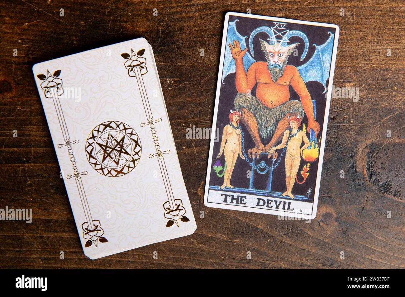 Die klassische Karte von Rider Waite Deck Stockfoto