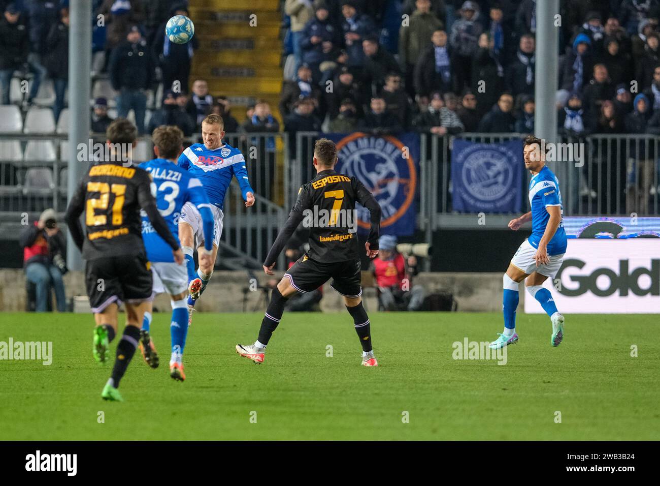 Lorenzo Maria Dickmann vom FC Brescia Calcio während des italienischen Fußballspiels der Serie B zwischen Brescia Calcio und U.C. Sampdoria bei Mario Ri Stockfoto