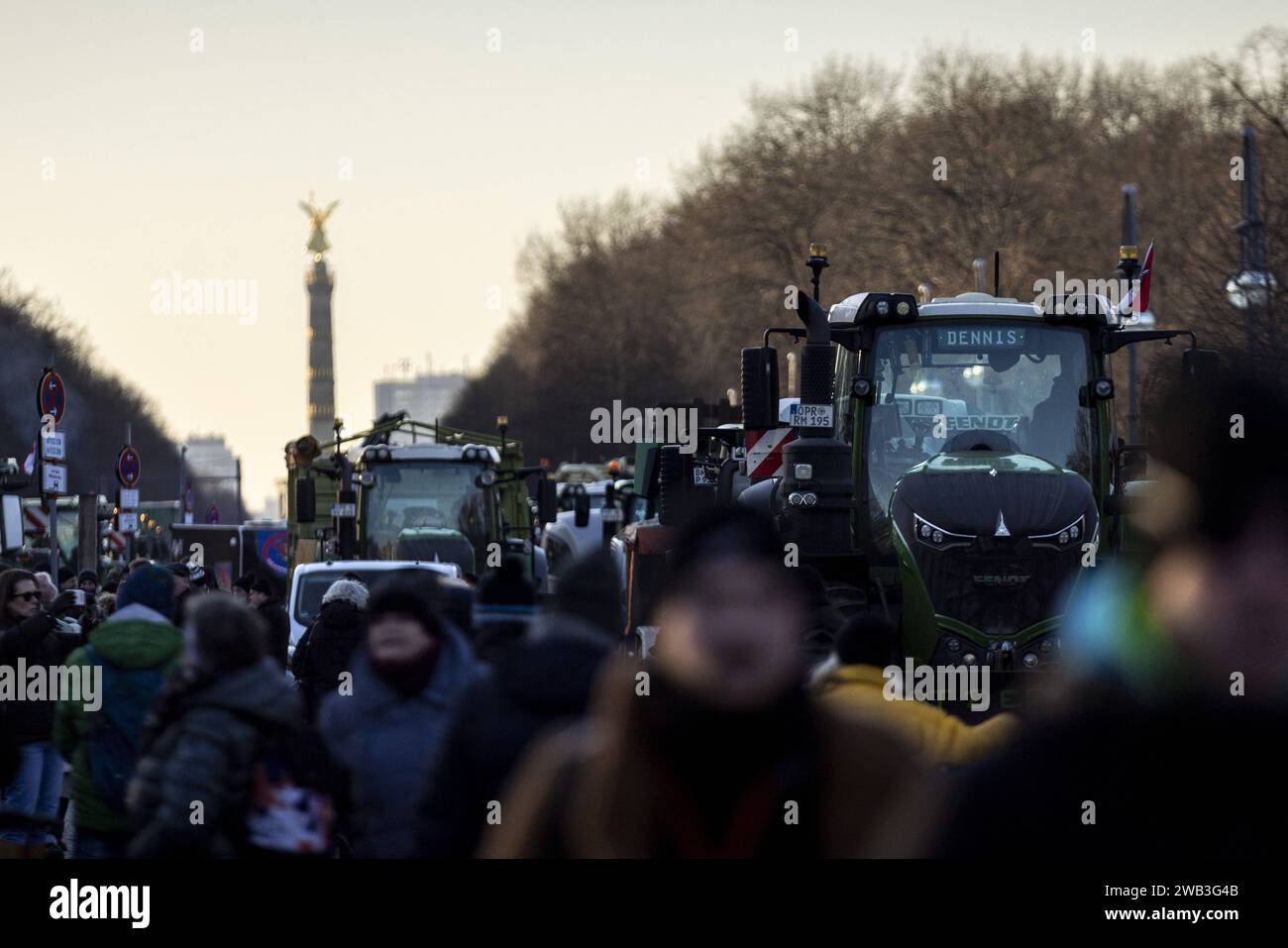 Aufnahmen im Rahmen der Bauernproteste in Berlin. Die Landwirte ...