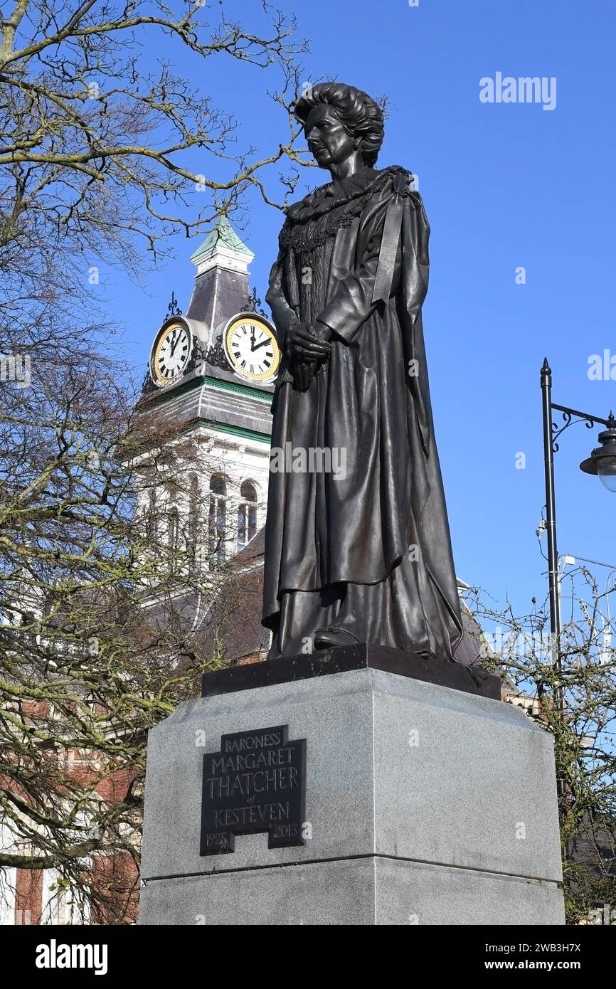 Margaret Thatcher Statue Grantham Lincs. 2024 Stockfoto