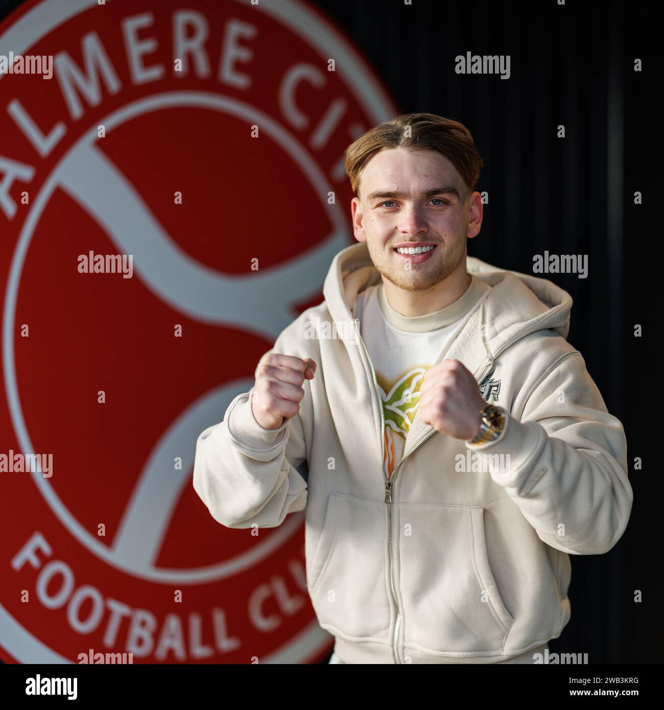 Almere, Niederlande. Januar 2024. ALMERE, 08-01-2024, Yanmar-Stadion, Football, Dutch eredivisie, Saison 2023/2024. Almere City FC Spieler Jason van Duiven Credit: Pro Shots/Alamy Live News Stockfoto