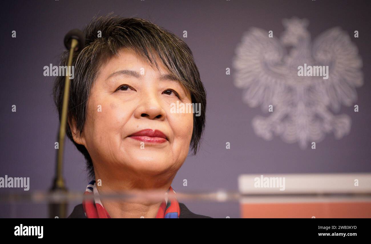 Warschau, Polen. Januar 2024. Der japanische Außenminister Yoko