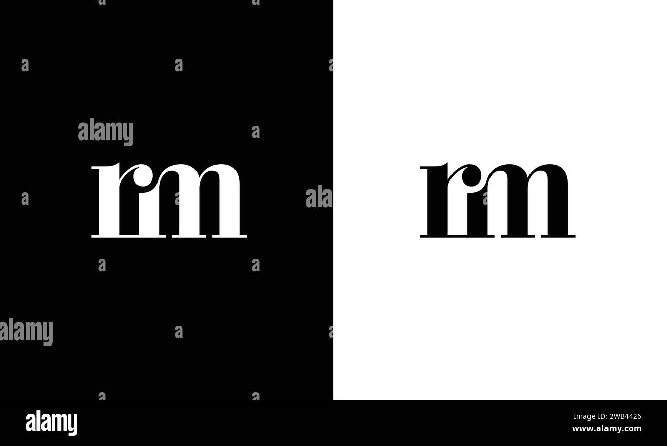Abstrakte Buchstaben RM, R, M, Monogramm Stock Vektor