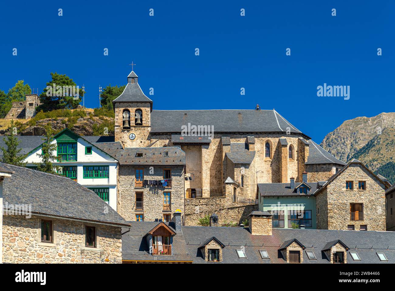 Sallent de Gállego, Feriendorf in den Pyrenäen, Region Aragón, Spanien Stockfoto