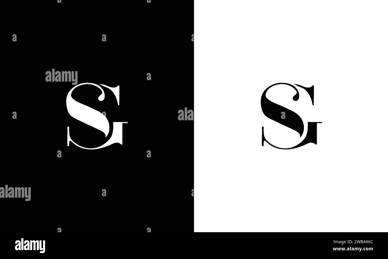 SG, GS, S, G abstrakte Buchstaben Logo-Monogramm Stock Vektor