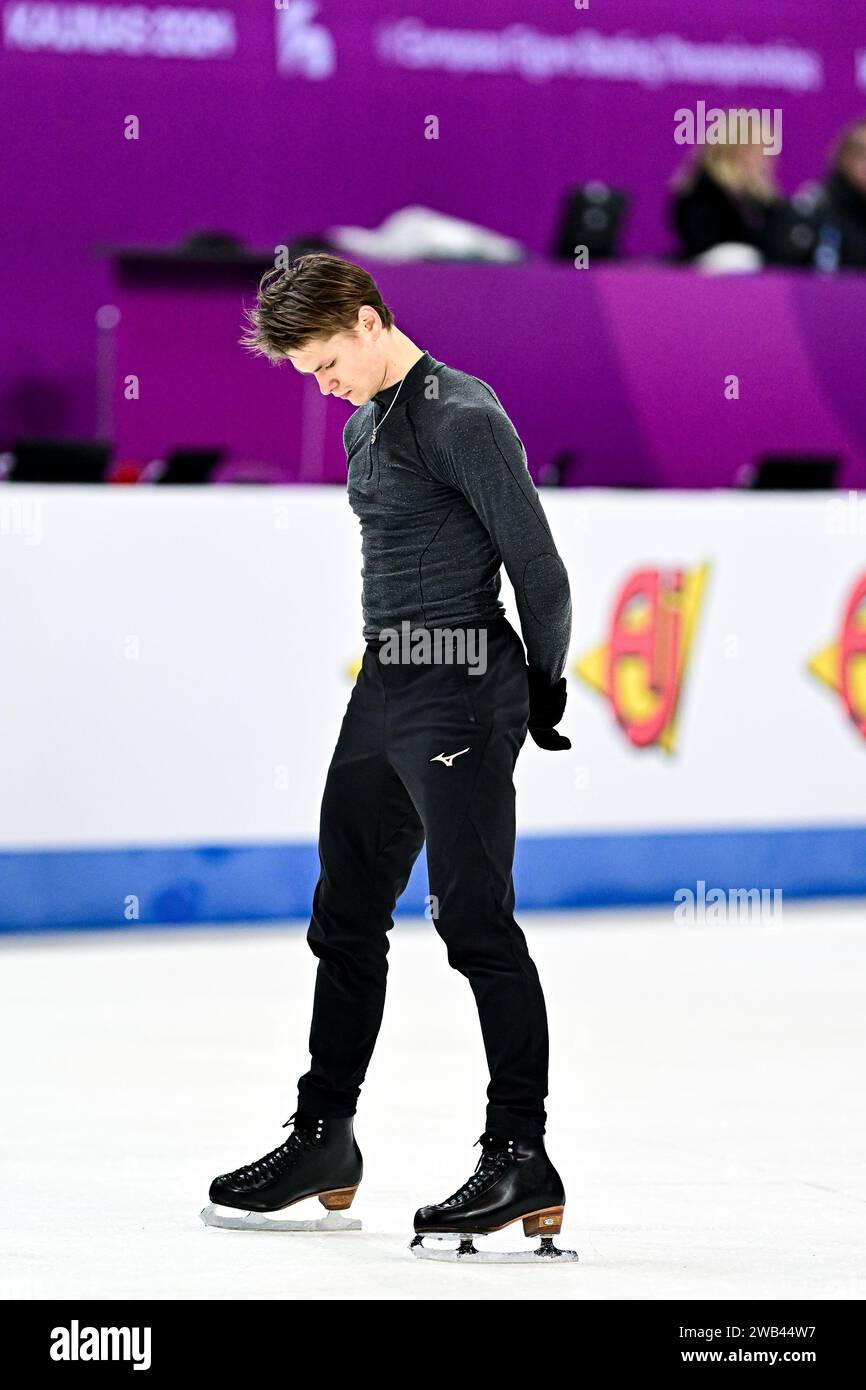 Deniss VASILJEVS (LAT), während des MännerTrainings, bei der ISU