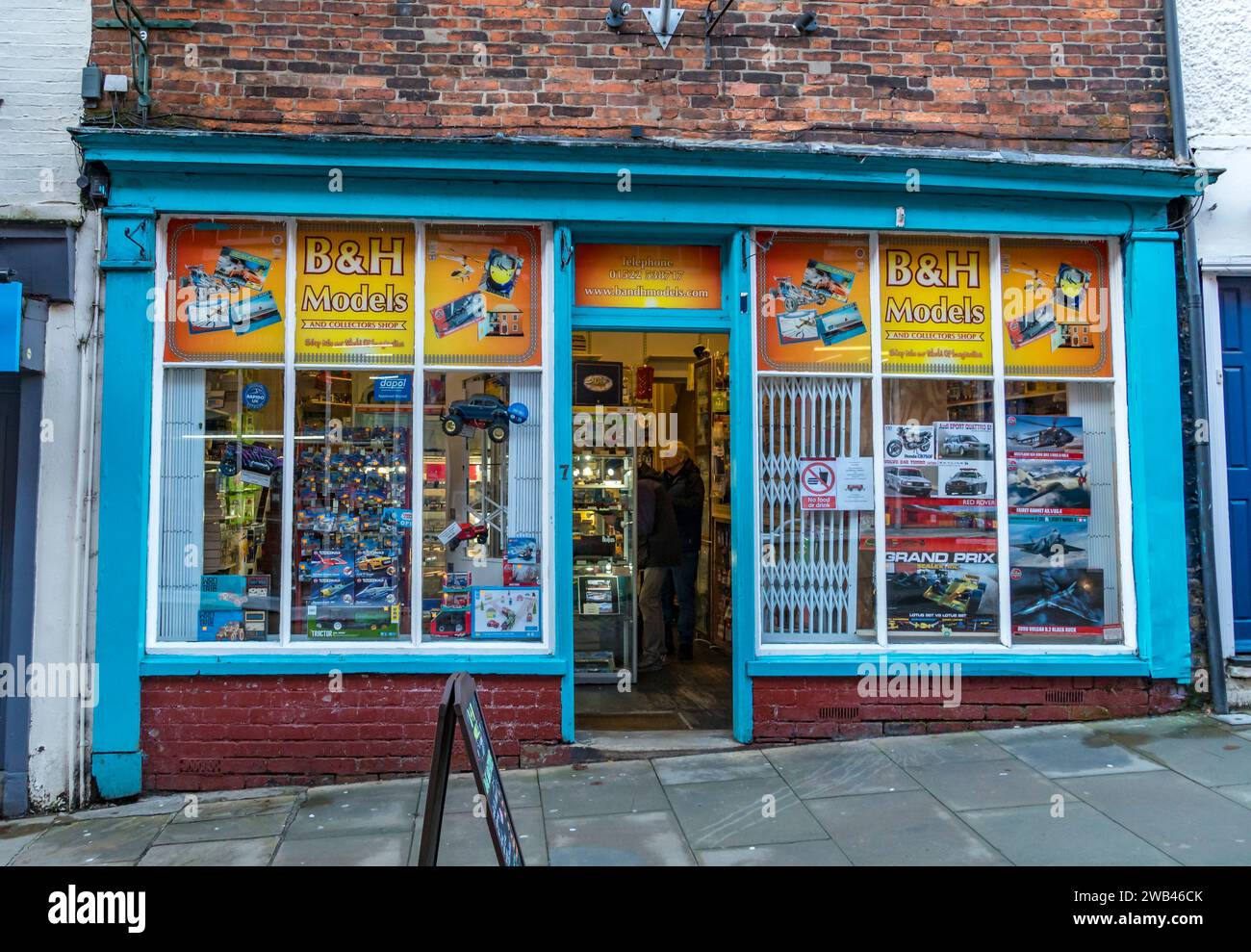 B&H Models and Collectors Shop, The Strait, Lincoln City, Lincolnshire, England, UK Stockfoto