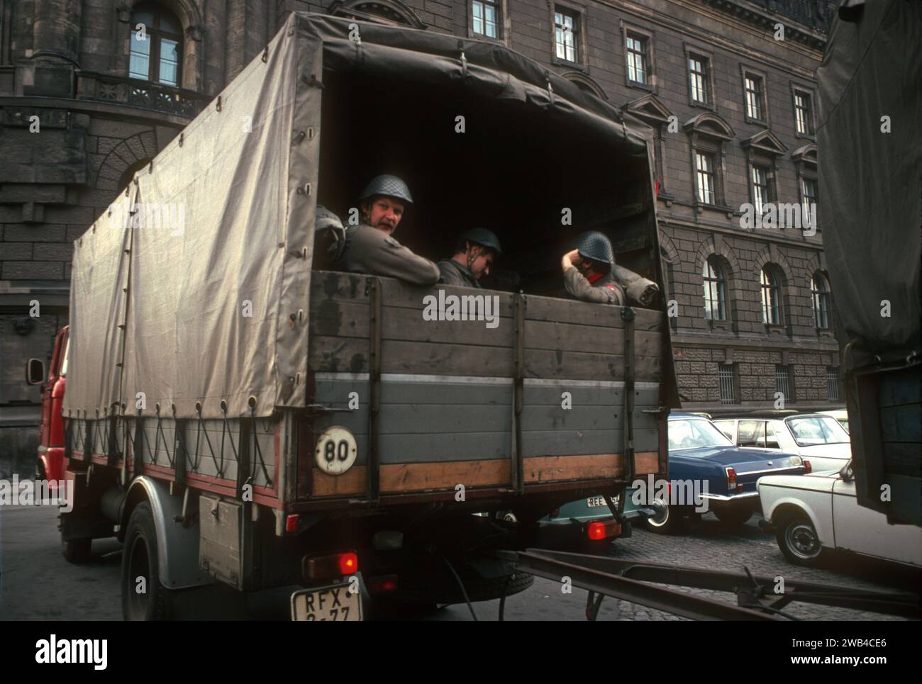 Deutsche Soldaten der NVA, nationale Volksarmee in der DDR. 1982 Stockfoto