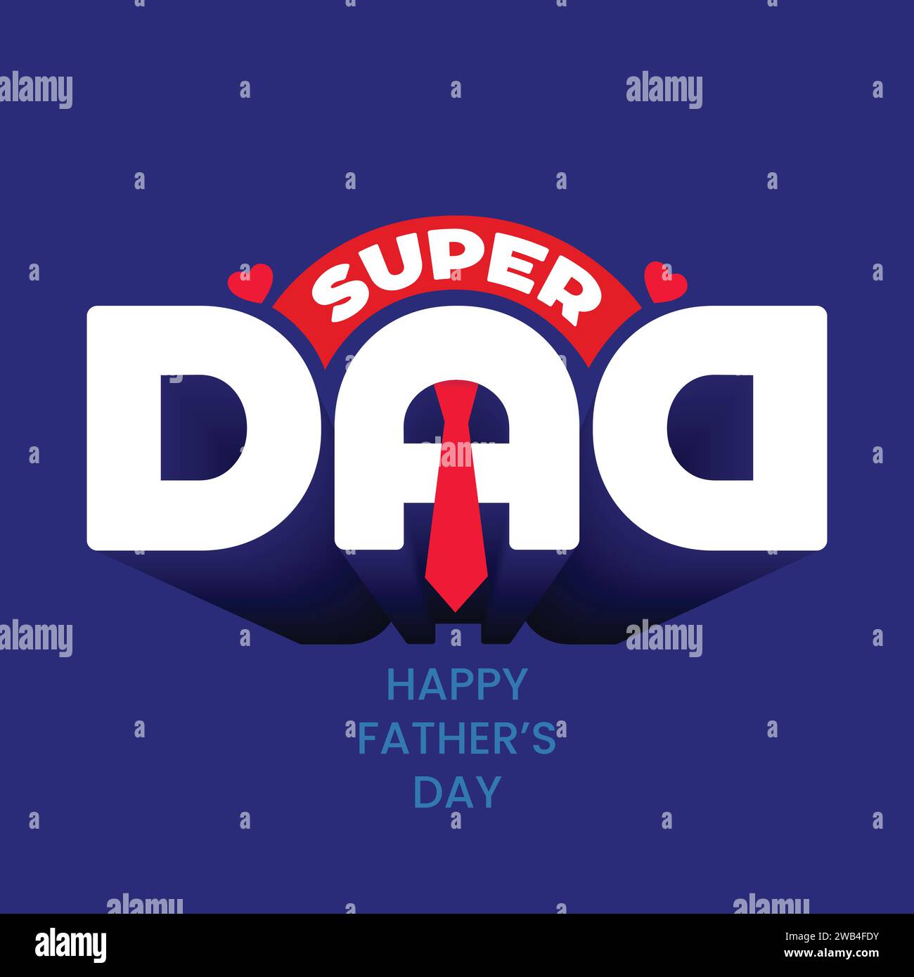 Super Dad - Happy Father's Day Schriftzug. Handgefertigte Kalligraphie-Vektordarstellung. Vatertagskarte mit Krone. Gut für T-Shirt, Tasse, Schrott Stock Vektor