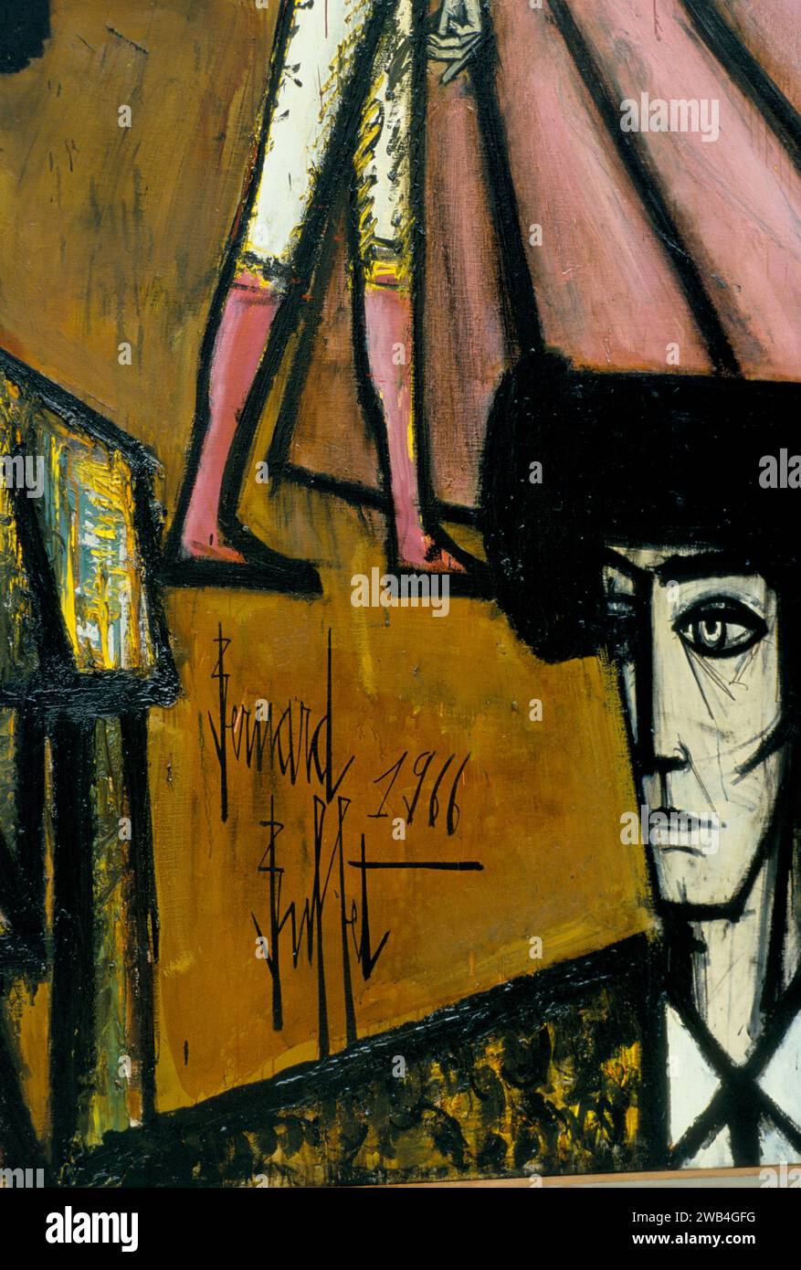 Matador Ölgemälde seine Unterschrift von Bernard Buffet französischer Künstler expressionistischer Maler (1928–1999) France Kassal Deutschland Europa. 1994 1990er Jahre HOMER SYKES Stockfoto