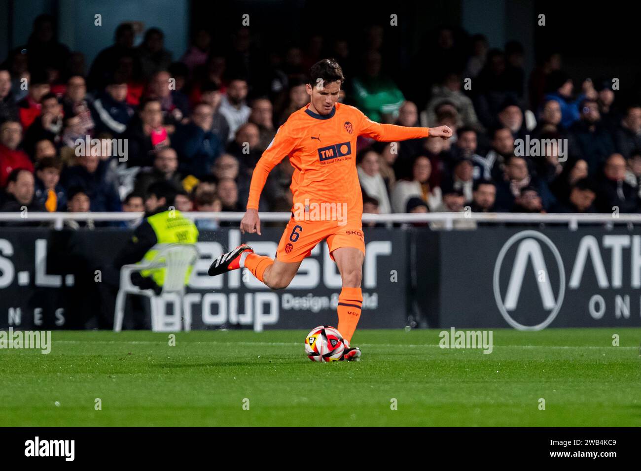 CARTAGENA, REGION MURCIA, SPANIEN 4. November 2024: Hugo Guillamón Mittelfeldspieler Valencia CF Spieler, während des Spiels Copa del Rey Runde von 32 Stockfoto