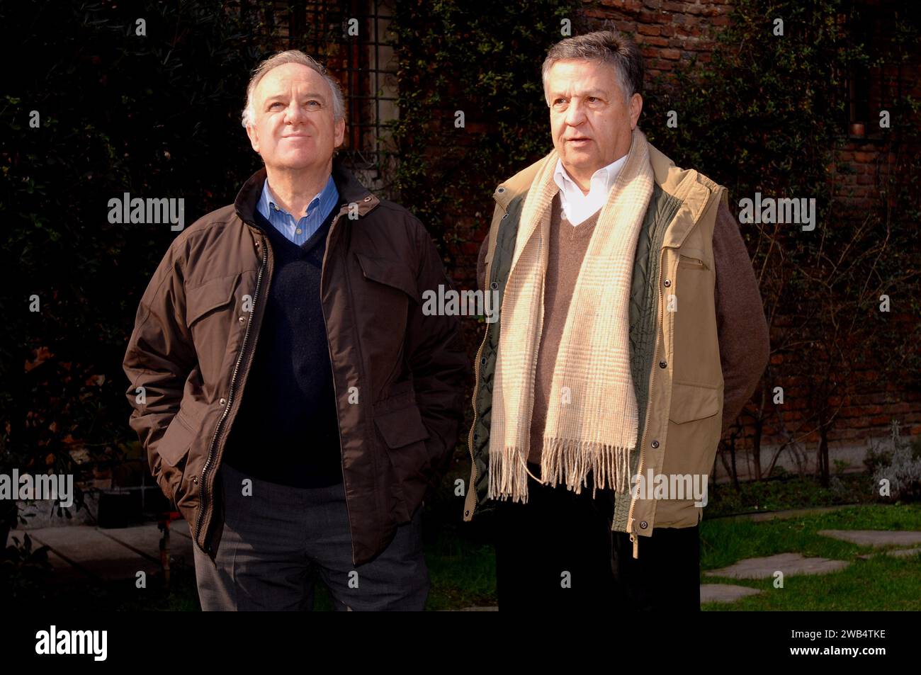 Mailand Italien 16.02.2007: Cochi e Renato, Comedy-Duo und Sänger, bei der Präsentation des Albums „Finchè c'è la salute“ Stockfoto