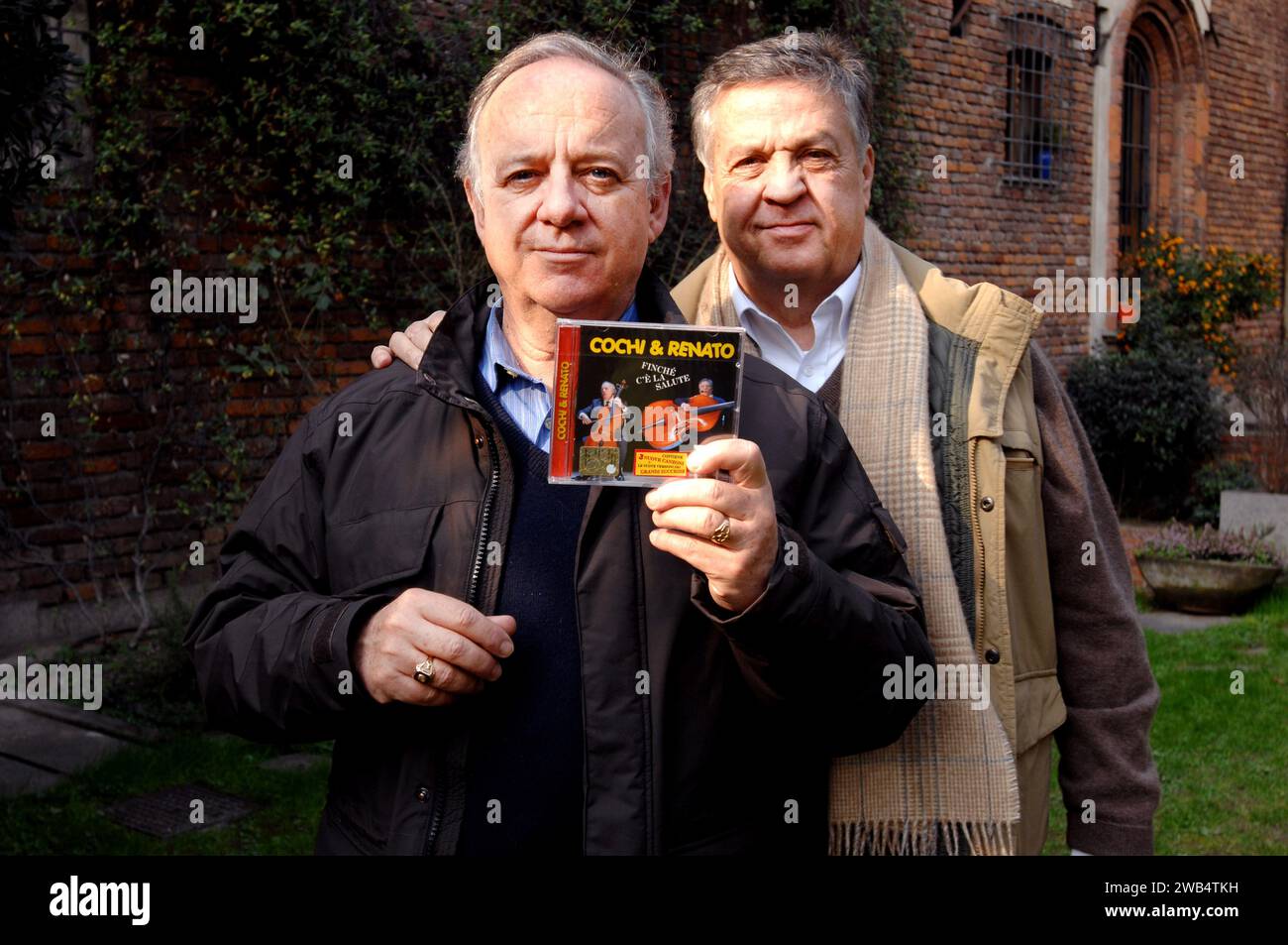 Mailand Italien 16.02.2007: Cochi e Renato, Comedy-Duo und Sänger, bei der Präsentation des Albums „Finchè c'è la salute“ Stockfoto
