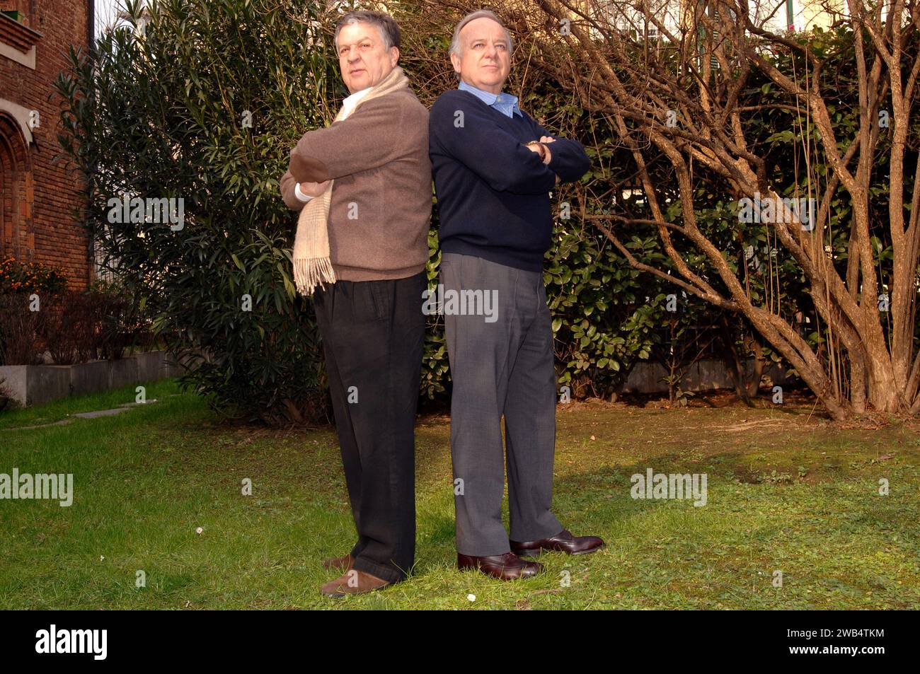 Mailand Italien 16.02.2007: Cochi e Renato, Comedy-Duo und Sänger, bei der Präsentation des Albums „Finchè c'è la salute“ Stockfoto