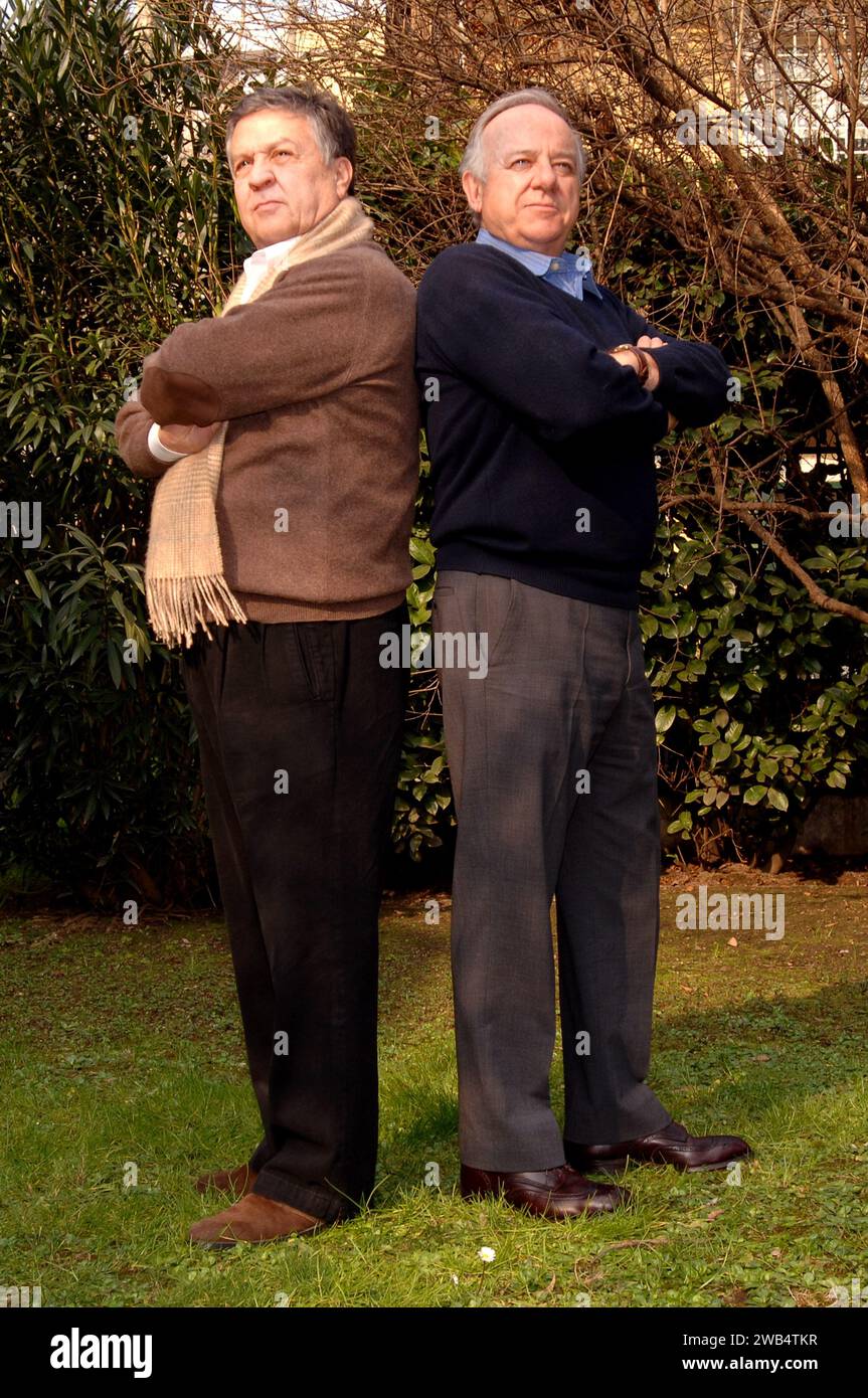 Mailand Italien 16.02.2007: Cochi e Renato, Comedy-Duo und Sänger, bei der Präsentation des Albums „Finchè c'è la salute“ Stockfoto