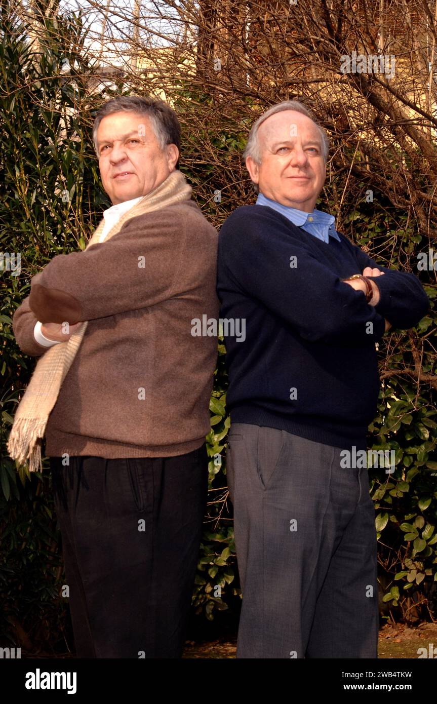 Mailand Italien 16.02.2007: Cochi e Renato, Comedy-Duo und Sänger, bei der Präsentation des Albums „Finchè c'è la salute“ Stockfoto