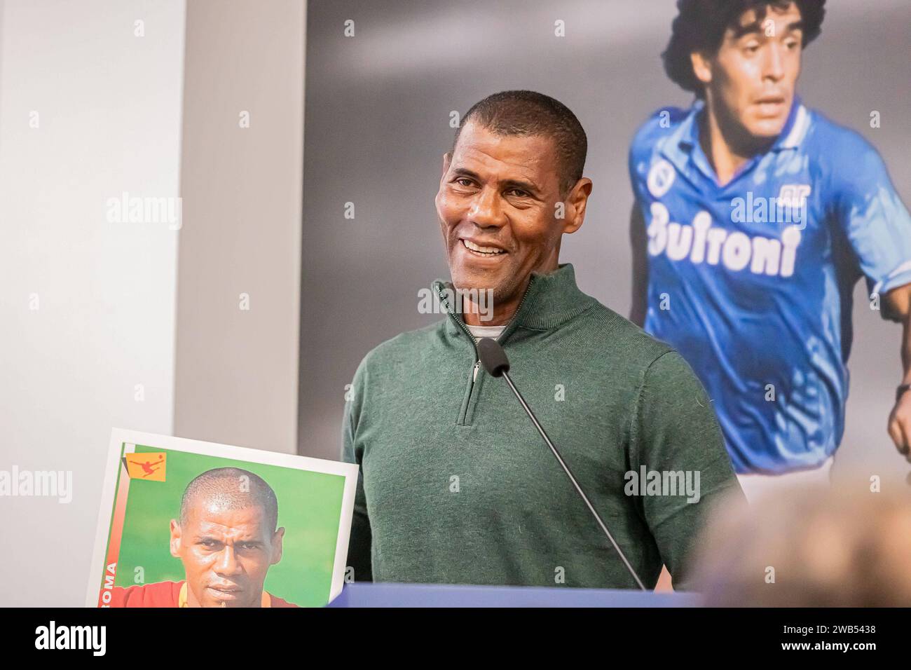 News - Präsentation des Fotoalbums der Panini-Fußballer in Serie A Aldair während der Präsentation des Fotoalbums der Panini-Fußballer in Serie A, News in Lissone Mailand, Italien, 08. Januar 2024 Lissone Mailand International Broadcasting Center - Serie A Italien Copyright: XLucaxMichelix/xLiveMediax LPN 1186116 Stockfoto