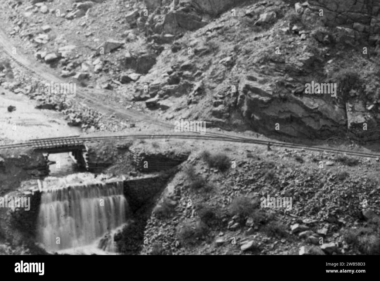 (1,04) Gilpin Tram, Tucker Mill Zweig und Hauptstrecke auf der linken Seite. Stockfoto