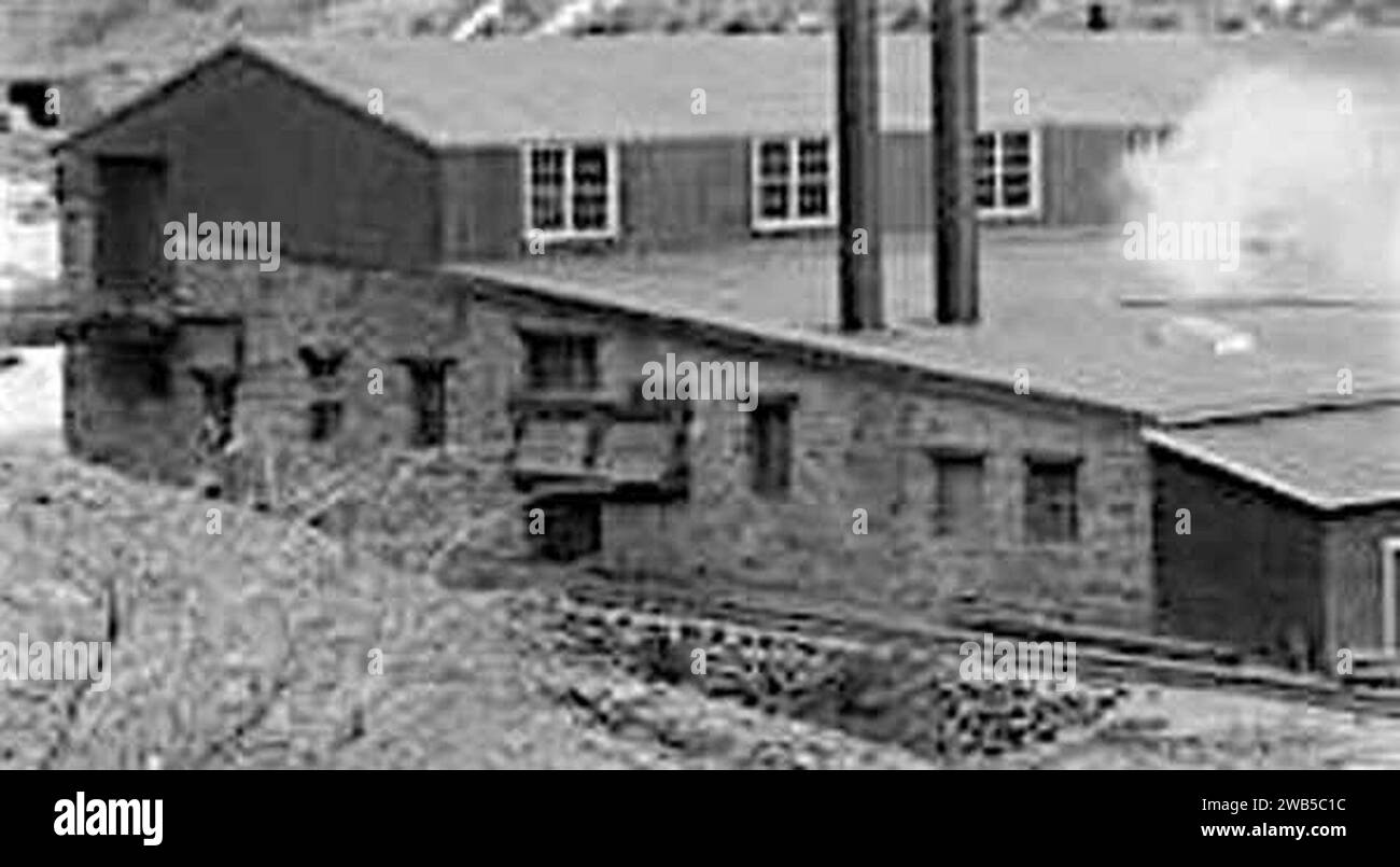 (2,05) Gilpin Tram, Hidden Treasure Mill mit 2 Türen zum Entladen von Kohle aus CandS-Gondeln in die Mühle. Stockfoto