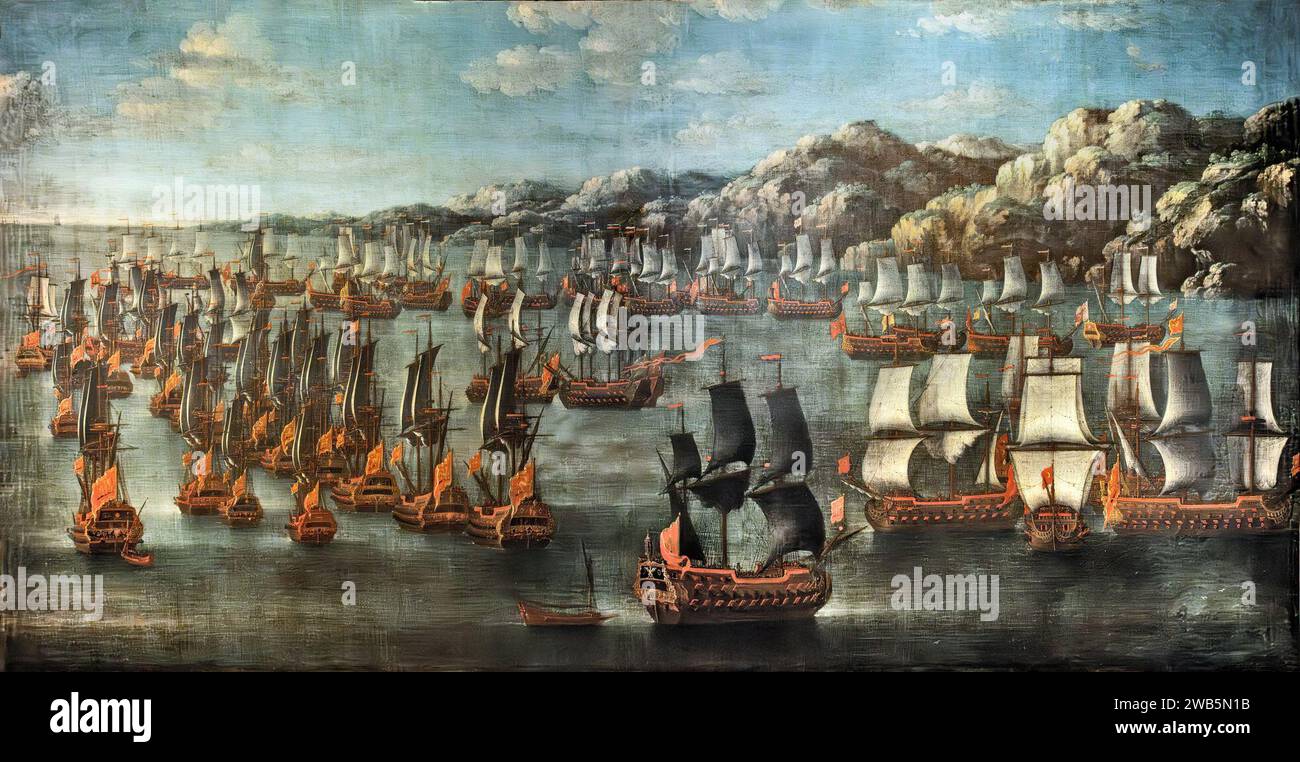 (Venedig) Battagli nelle acque di Mitilene Stockfoto